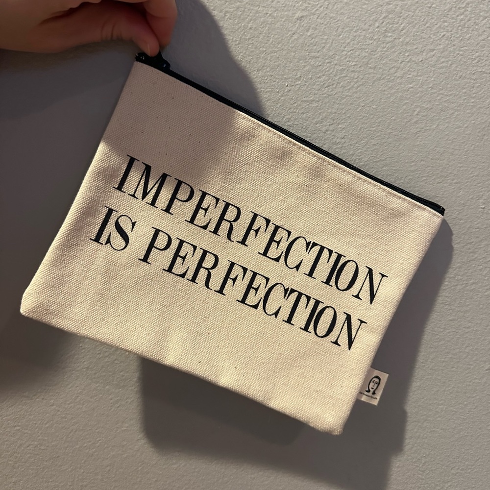 Pamela Barsky Canvas Pouch with Inspirational Quote